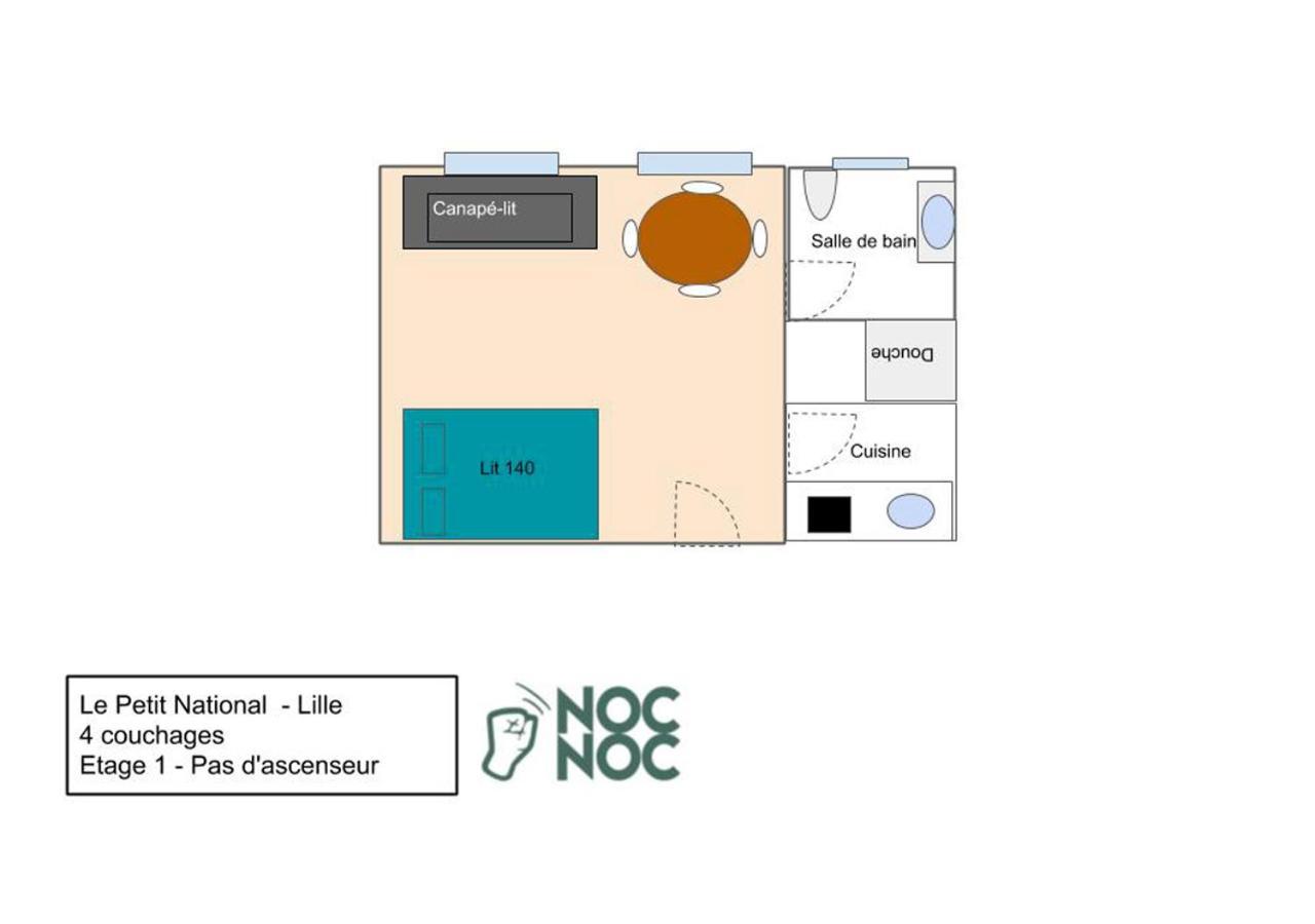 Nocnoc - Le Petit National Apartment Lille Exterior foto